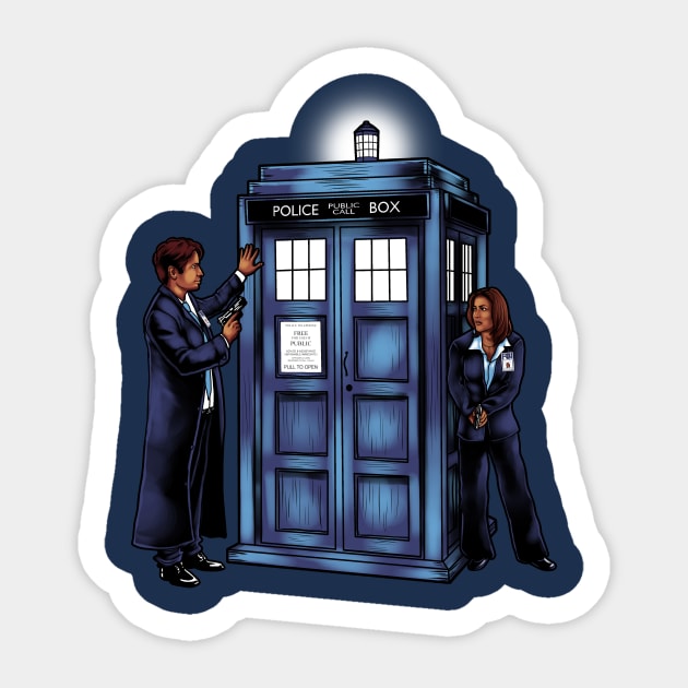 The Agents have the Phone Box Sticker by sugarpoultry